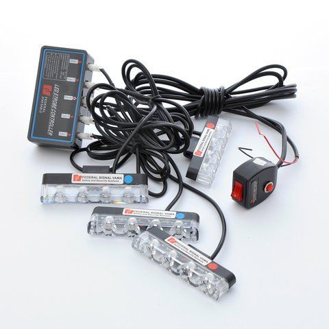 Стробоскоп светодиодный 12V DRL 105х30х15 мм 4х4LED (BL-RD) "100-V44H R/B" &mdash; основное фото товара