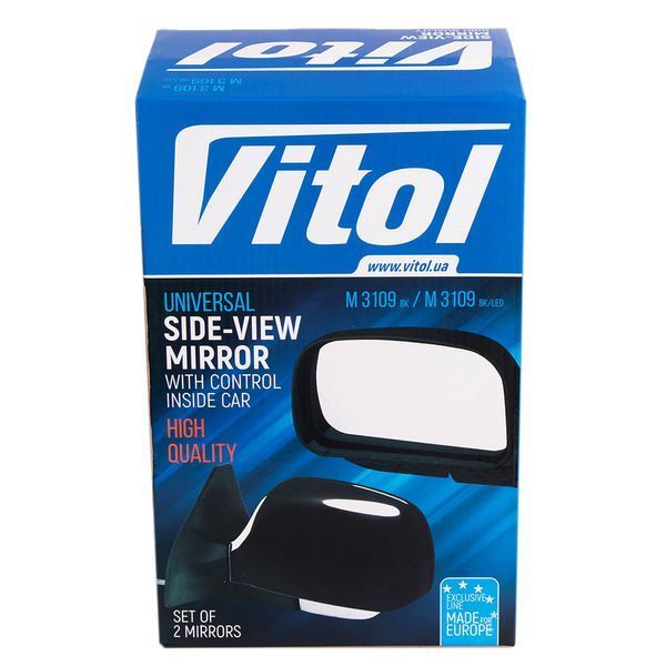 Зеркало боковое ВАЗ 2109, 2108, 2115, 2113 "Vitol" ЗБ 3109 &mdash; основне фото товару