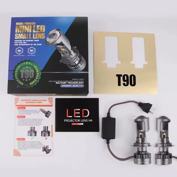 T90 LED мини-линза H4 12V 90/130W 10000/14000Lm 6000K Canbus &mdash; основное фото товара