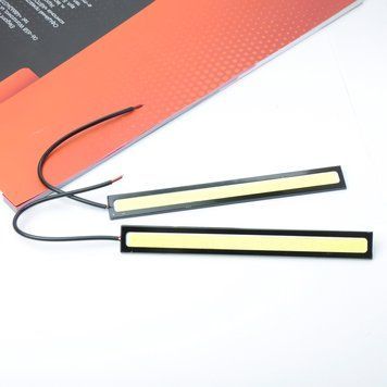 DRL COB 17см Білий на скотчі 12V чорний корпус (2шт)