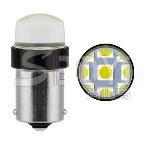 Світлодіод 12V Т25 Білий SMD 9-3030 1W+350Lm у Силіконі №70 &mdash; основне фото товару