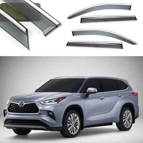 Дефлекторы окон Ветровики Toyota Highlander 2020- "HIC" &mdash; основное фото товара