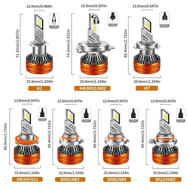 K11 LED лампа H4 12V 80/90W 13000Lm 6000K &mdash; основне фото товару
