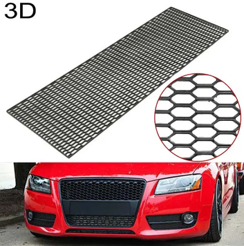 Сітка для бампера, радіатора LAMBO STYLE 3D (Пластик Чорна) 40х120см/соти 25х10мм