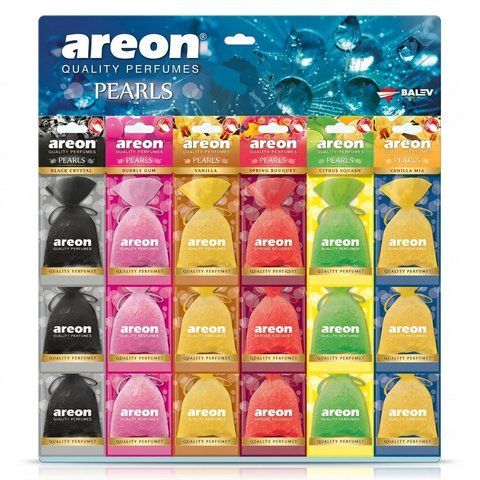 Areon Pearls освежитель на зеркало гранулы Планшет MIX 18шт 25g &mdash; основное фото товара