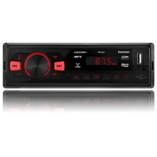 Автомагнитола Fantom FP-311 Black/Red USB, SD, Bluetooth, 4x40W &mdash; основное фото товара