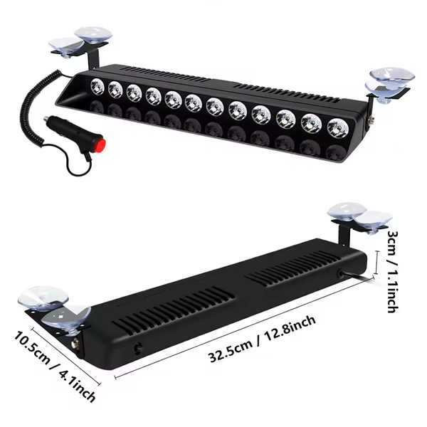 Стробоскоп світлодіодний 12V 12LED (Синій-Червоний) "KING S12" &mdash; основне фото товару