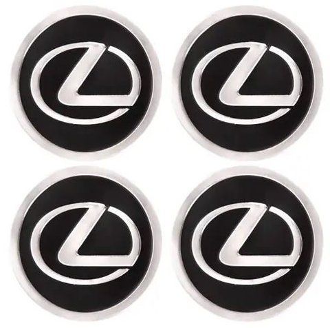 Наклейка на ковпаки "Lexus" (60мм) чорна (4шт) &mdash; основне фото товару