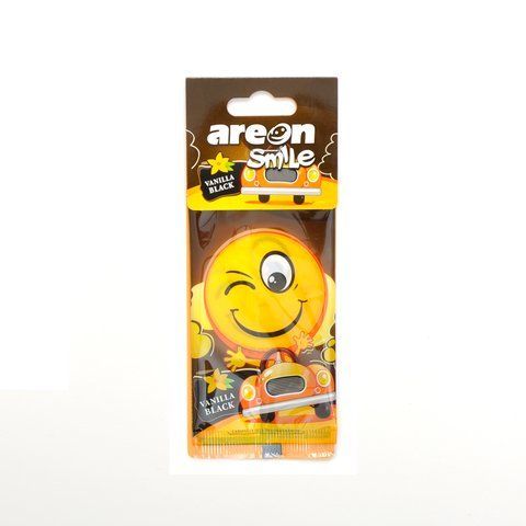 Areon освежитель на зеркало подвесной Smile Dry Vanilla Black &mdash; основное фото товара
