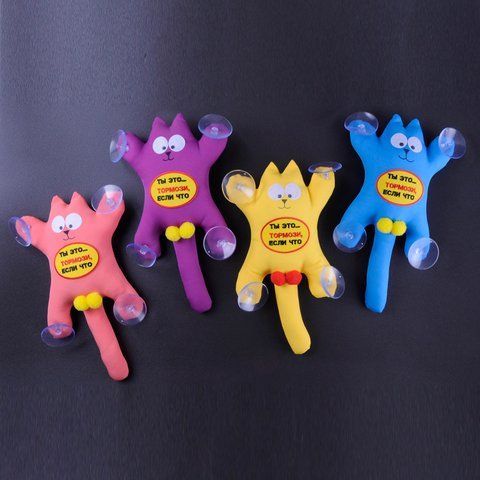 Игрушка на присоске "Кот Саймон" Ты это .... Тормоза если что (оранжевый, жёлтый, красный) &mdash; основное фото товара