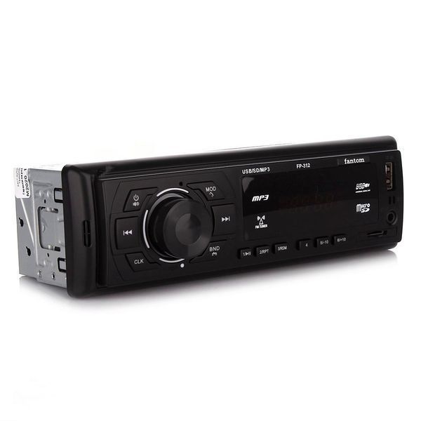 Автомагнітола Fantom FP-312 Black/Green USB, SD, Bluetooth, 4x40 Вт