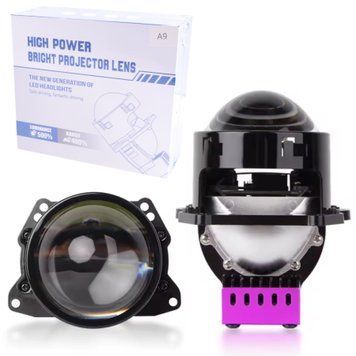 A-series A9 Bi-LED линза в фары 3.0" 55/65W 6000K 7000 Lm &mdash; основное фото товара