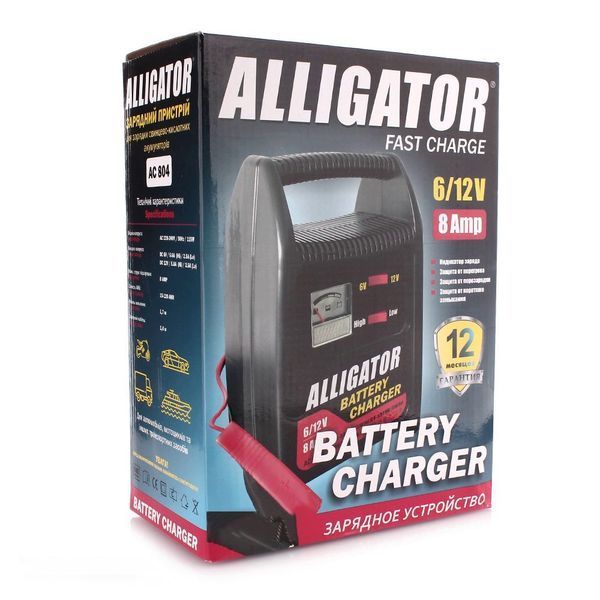 Alligator AC804 зарядное устройство для аккумулятора 8A 6/12V &mdash; основное фото товара