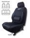 Универсальные чехлы на сиденья Milex Elegance черные (AG-E88787) &mdash; фото товара 3 из 7