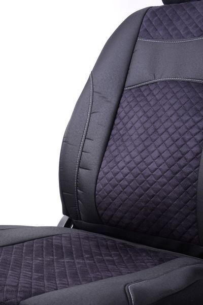 Универсальные чехлы на передние сиденья Автосвіт MAX B 1+1 черные &mdash; основное фото товара