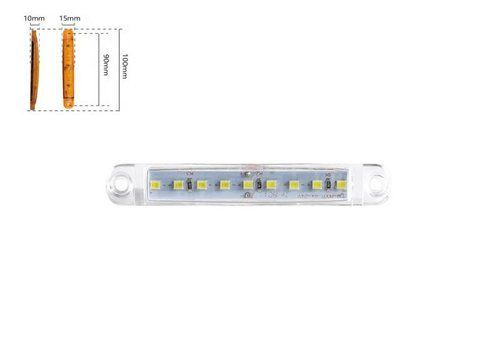 LED габарит BD-0003W 100x15 мм 12/24V белый LED 5 шт &mdash; основное фото товара