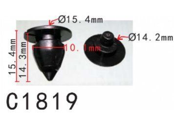 Клипсы C1819 обшивки дверей RENAULT, GM, OPEL, NISSAN (7703077434, 15410)(уп. 100 шт) &mdash; основное фото товара
