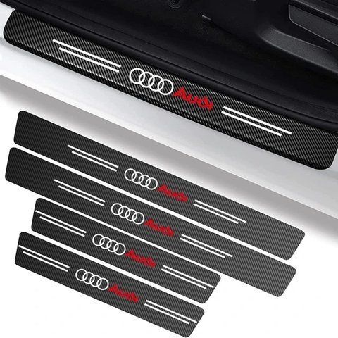 Захисна плівка на пороги авто Audi Карбон 4D 4шт &mdash; основне фото товару