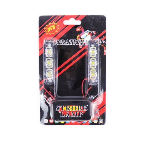 Стробоскоп светодиодный 12V DRL 60х10х15 мм 2х3LED (W) "STROBE LAMP" &mdash; основное фото товара