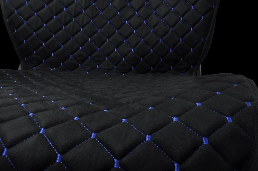 Rcar Decor Premium алькантара передні чорні нитка синя  &mdash; основне фото товару