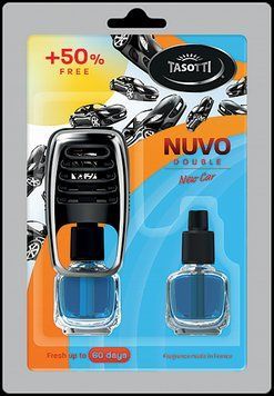 Ароматизатор у машину Tasotti Nuvo Double New Car (Нове авто), рідкий на дефлектор із запасним флаконом, 2 &times; 8 мл