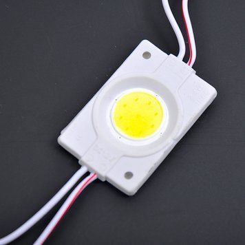 Светодиод - Модуль 12V COB 3 6500K Круглый Белый (43х30мм) (1.5W)