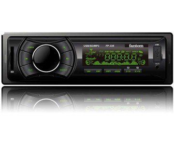 Автомагнитола Fantom FP-335 Black/Green USB, SD, 4x45W &mdash; основное фото товара