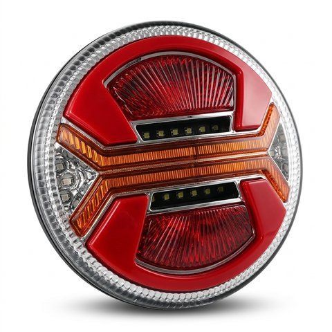 Ercelik задний фонарь круглый неоновый 12-24V для грузовика с проводом &Oslash;140 мм H50 мм 1 шт (HM-0424) &mdash; основное фото товара