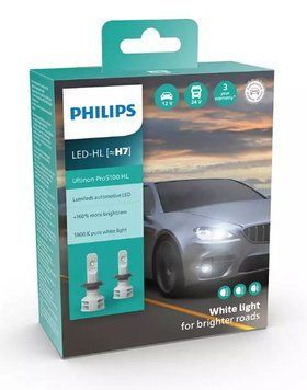 LED лампа H7 Philips Ultinon Pro5100 12&ndash;24V 12.5W &times; 2 5800K IP67 комплект 2 шт. (11972U51X2) &mdash; основное фото товара