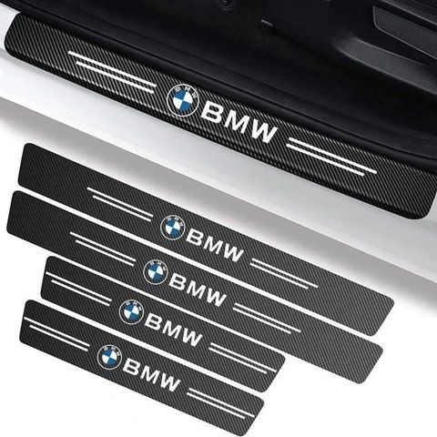 Захисна плівка на пороги авто BMW Карбон 4D 4шт &mdash; основне фото товару