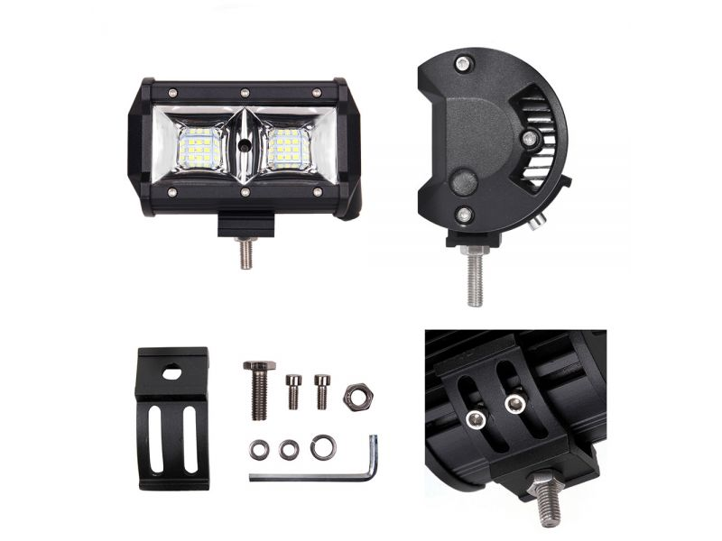 робоча led фара прямокутна 54W Flood 130x80x65 мм 9/30V &mdash; основне фото товару