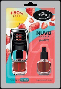 Ароматизатор у машину Tasotti Nuvo Double Strawberry (Полуниця), рідкий на дефлектор із запасним флаконом, 2 &times; 8 мл