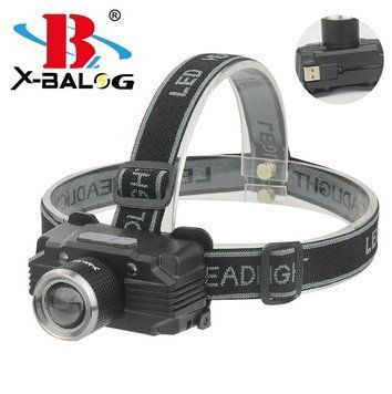 Фонарь налобный аккумуляторный X-Balong BL-W8825 XPE, зум, 5 режимов