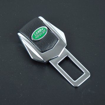 Заглушка ремня безопасности металл "Land Rover" (1шт) цинк.сплав, кожа (тип №2) &mdash; основное фото товара