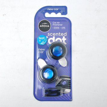 Ароматизатор у машину Aroma Car Scented Dot Double New Car, мембранний на дефлектор, 2 &times; 2,7 мл (12014)