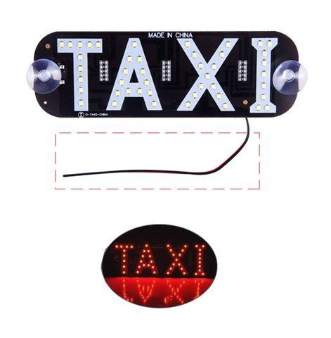 Табличка - LED "TAXI" Red SMD/присоски (70001) &mdash; основне фото товару