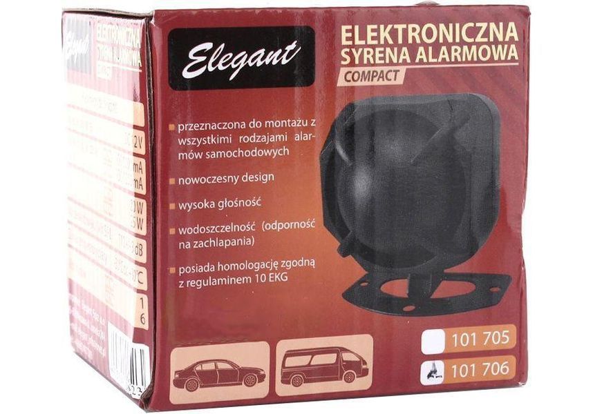 Сирена для авто Elegant 101 706 25 Вт 6 тонов мини закрытая &mdash; основное фото товара