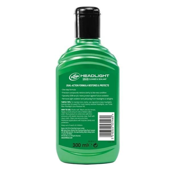 Поліроль для фар Turtle Wax Headlight Cleaner and Sealant 300ml (53182) &mdash; основне фото товару