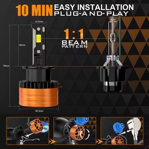 D30 LED лампа D4S 12V 110W 12000Lm 6000K &mdash; основное фото товара