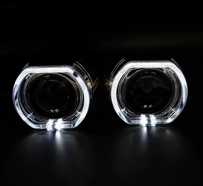 LED-маска для лінз BMW Chrome-O 3.0" 6000K хром &mdash; основне фото товару