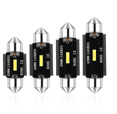 Світлодіод 12V Т11 39mm Білий SMD 1-1860 Canbus 1200Lm+PCB №140 &mdash; основне фото товару