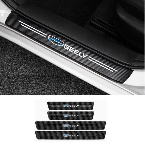 Захисна плівка на пороги авто Geely Карбон 4D 4шт &mdash; основне фото товару
