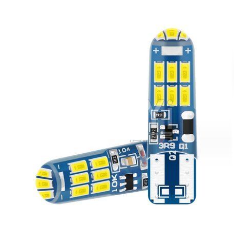 Светодиод 12V T10 Белый SMD 15-4014 1W Силиконовая №156 &mdash; основное фото товара